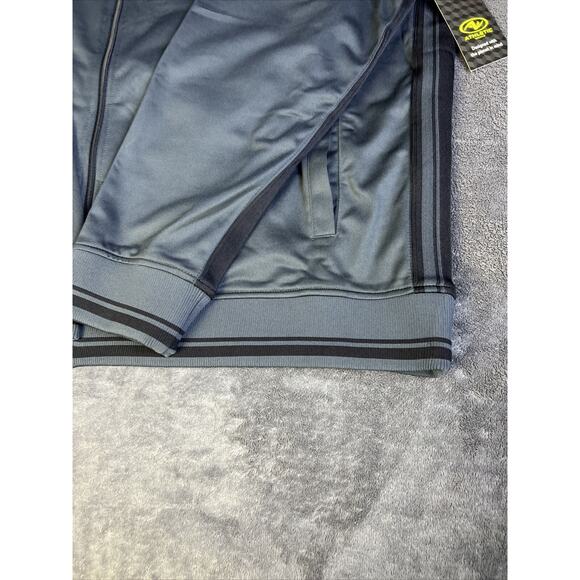 Athletic Works Men’s Track Jacket Green Size 3XL Zipper Pockets Lined - Picture 3 of 6